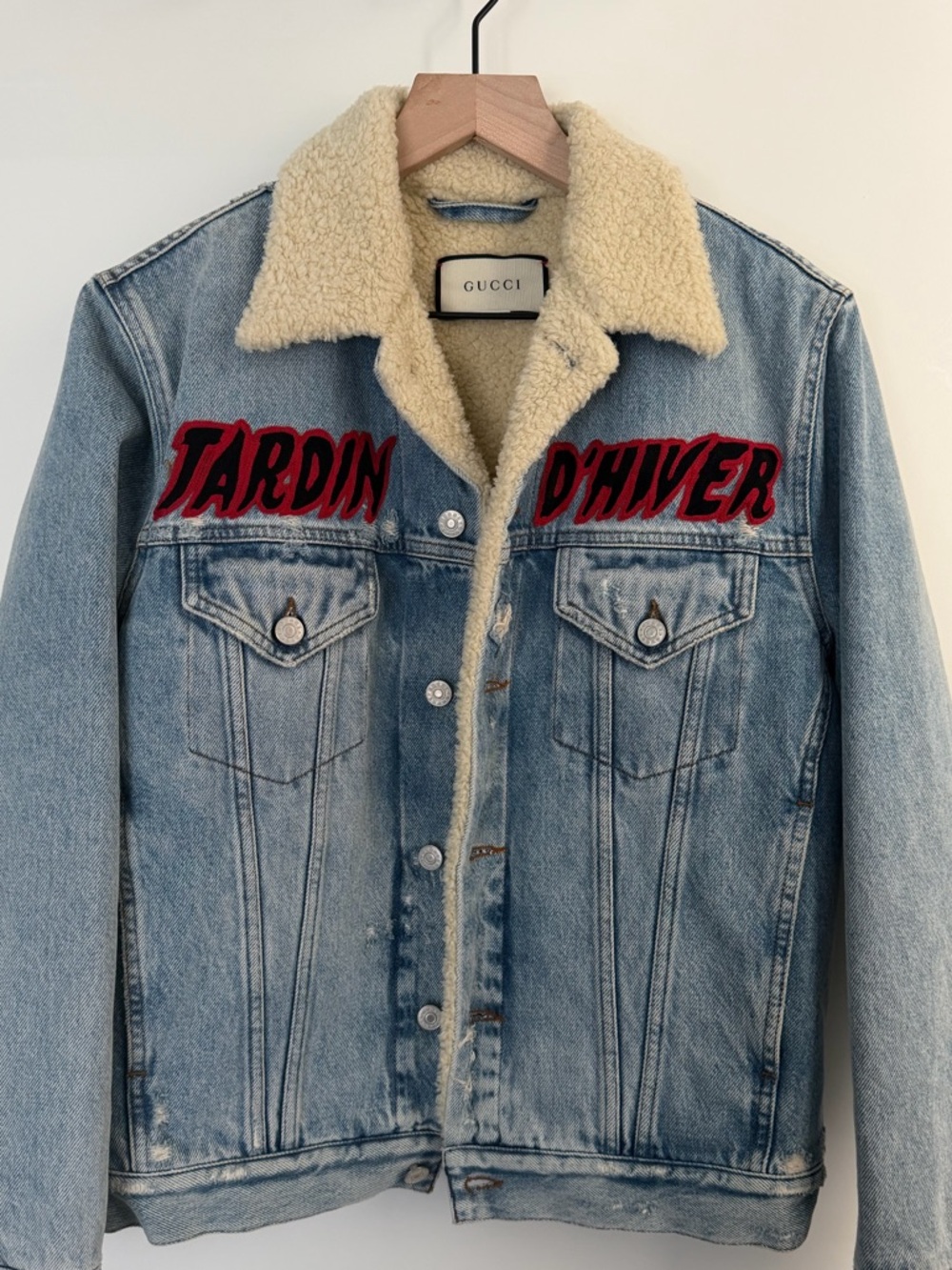 GUCCI Denim Sherpa Jacket ‘Jardin d'Hiver' collection